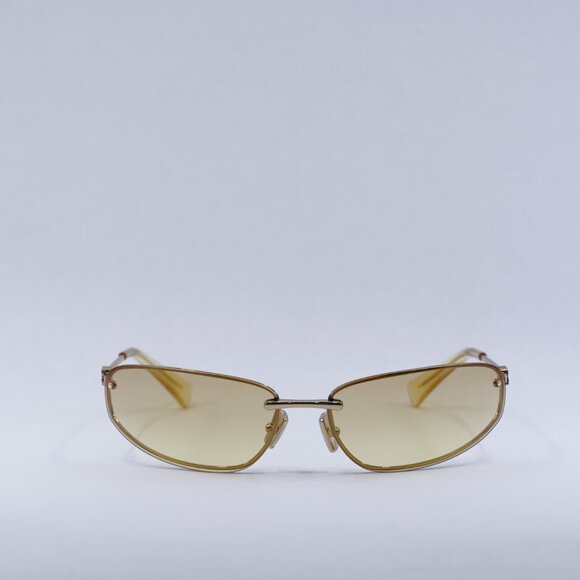 Miu Miu MUA50S 5AK7R1 Sunglasses Gold Rectangle Frame, Yellow Lenses main image 14